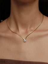 Zircon Gold Necklace