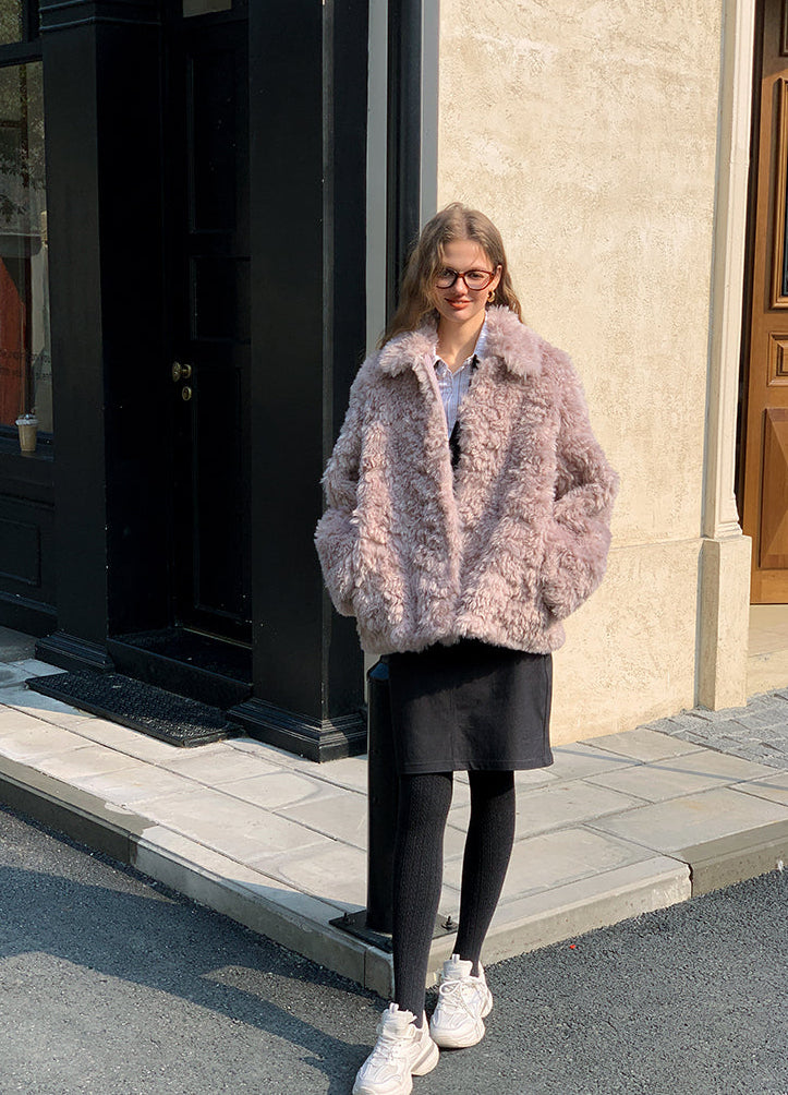 Plush Coat - Fog Purple