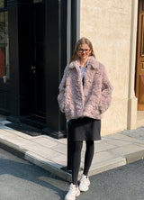 Plush Coat - Fog Purple