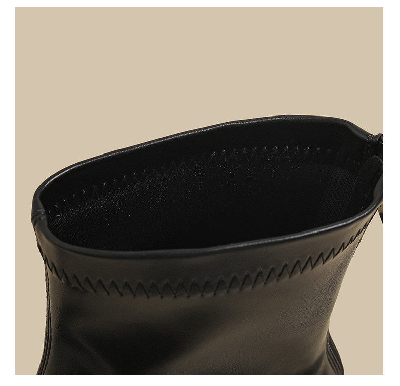 Rhinestone Strap Ankle Boots