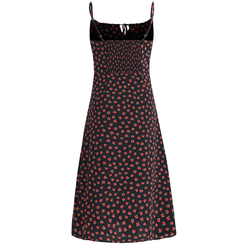 Midnight Poppy Slip Dress