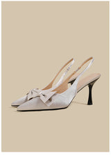 Bow-Detail Slingback Stiletto Heels