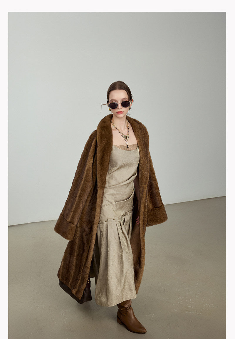 Ultra-Soft Fur Coat - Golden Brown