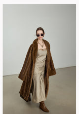 Ultra-Soft Fur Coat - Golden Brown