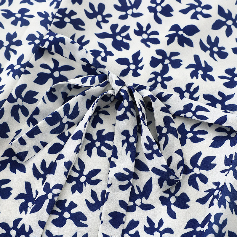 Blue Floral Halter Mini