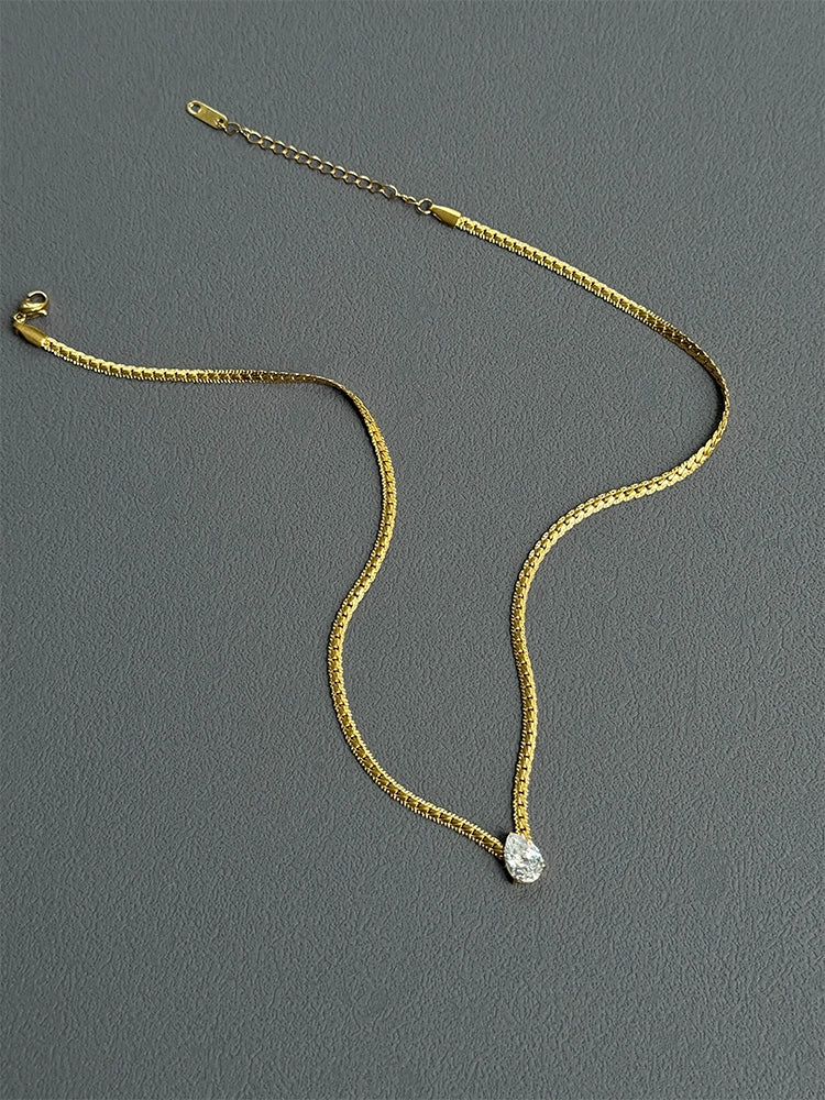 Zircon Gold Necklace