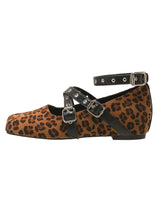 Leopard Strap Mary Jane Flats