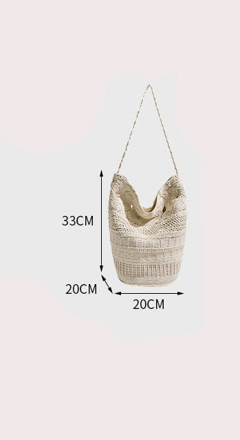 Woven Bucket Shoulder Bag