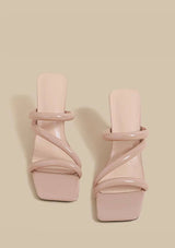 Wrap Strap Heel Sandals (Nude)