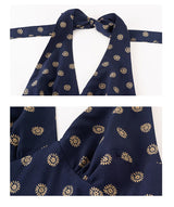 Golden Dot Halter Dress