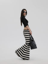 Striped Knit Skirt