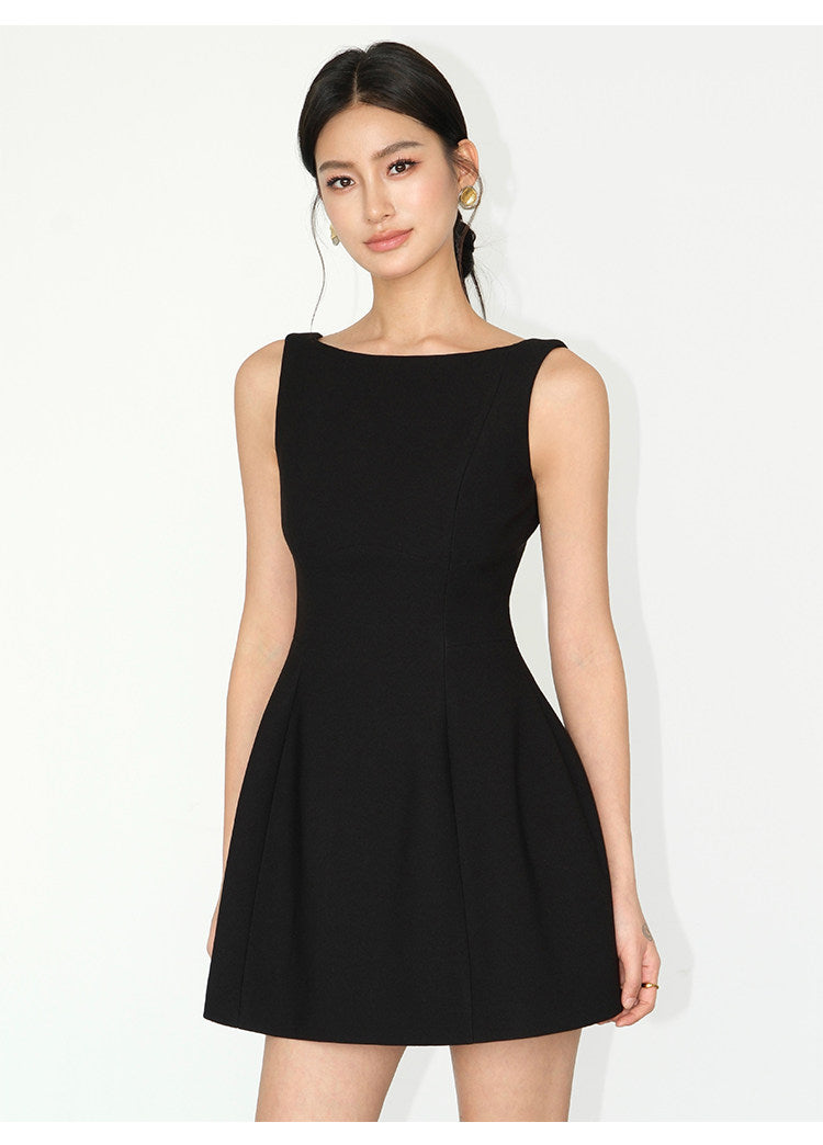 Open-Back Flare Mini Dress