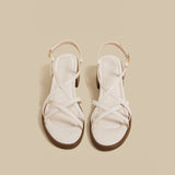 Cross Strap Sandals (White)