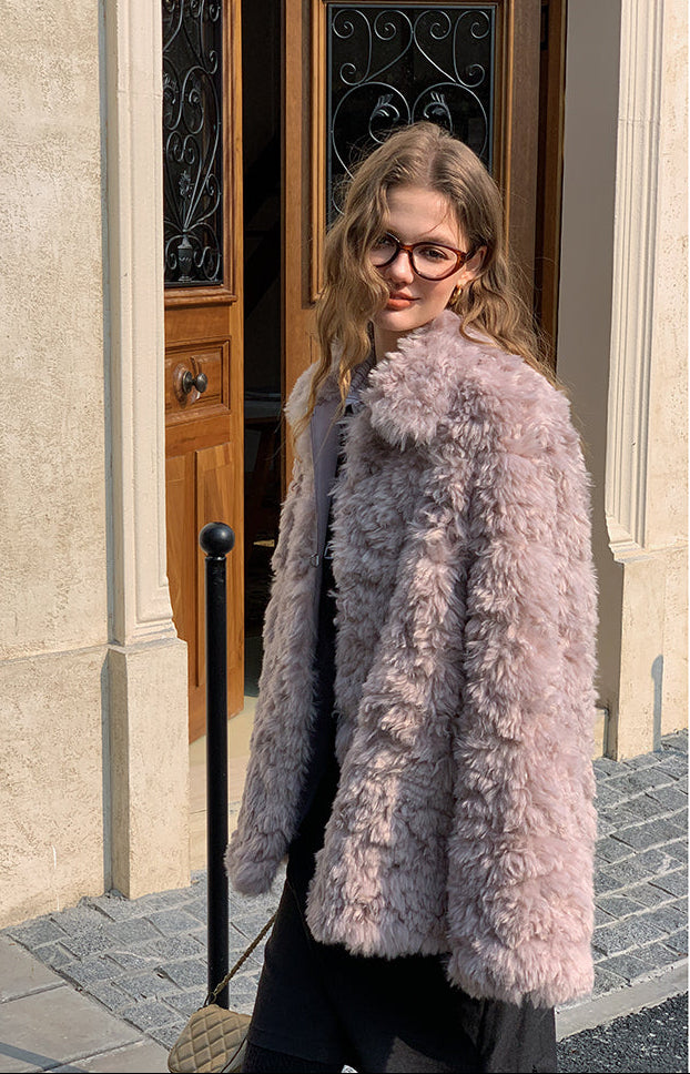 Plush Coat - Fog Purple