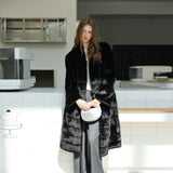 Black Silky Fur Coat