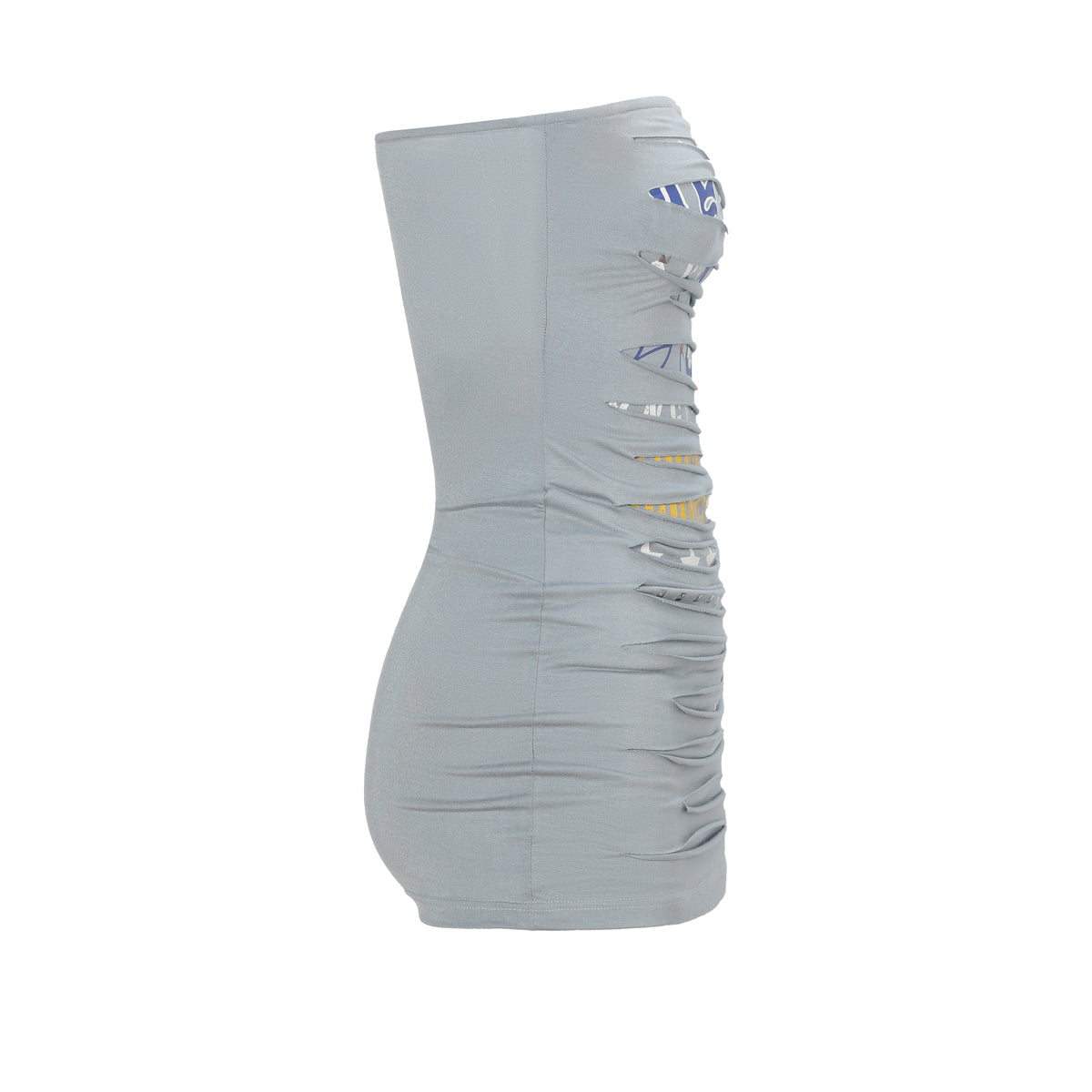 Ripped Logo Tube Dress