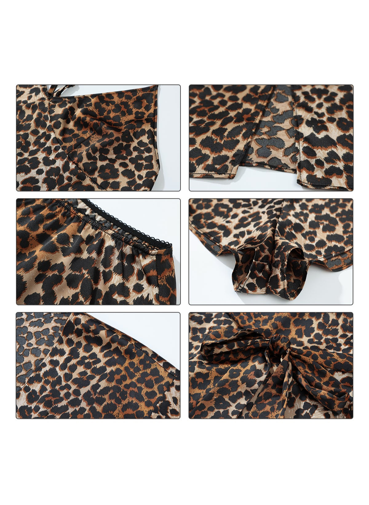 Leopard Satin Pajama-Three Piece