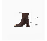 Chunk-Heel Knit Ankle Boots