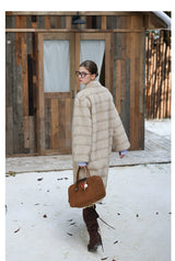 Light Gold Silky Fur Coat