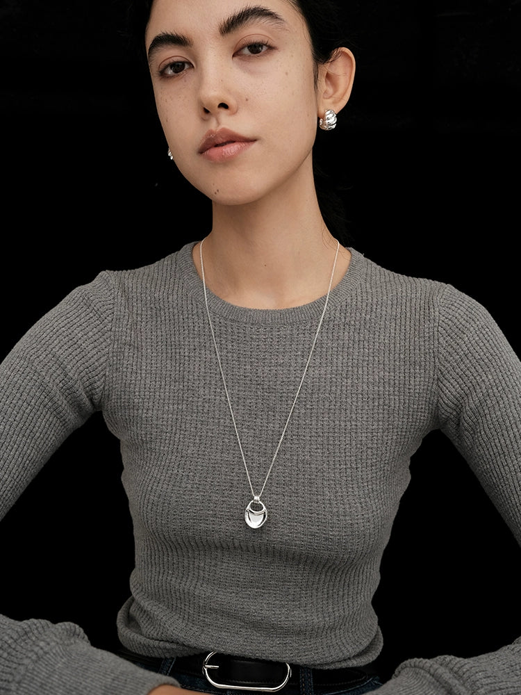 Silver Long Necklace