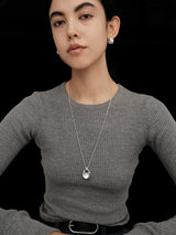 Silver Long Necklace