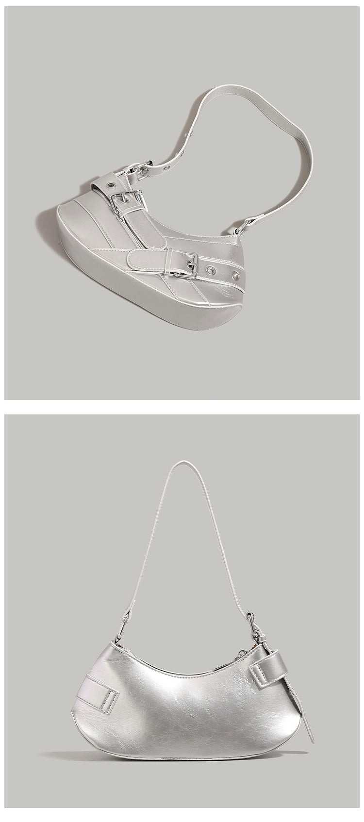 Buckled Shoulder Bag