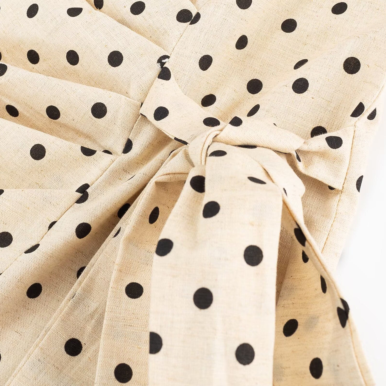 Polka Wrap Midi Dress