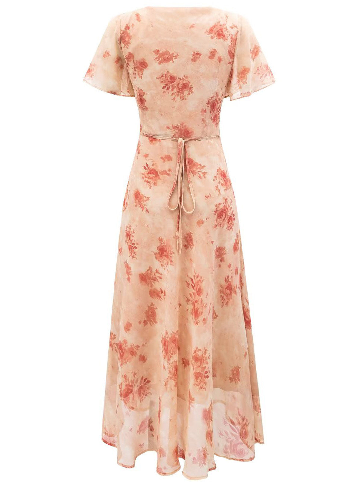 Floral Waist Tie Dress