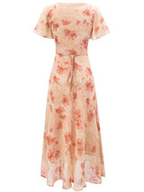 Floral Waist Tie Dress