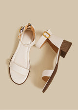 Minimal Ankle Strap Block Sandal