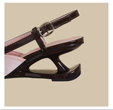Sculpted Slingback Low Heels