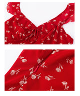 Crimson Floral Maxi