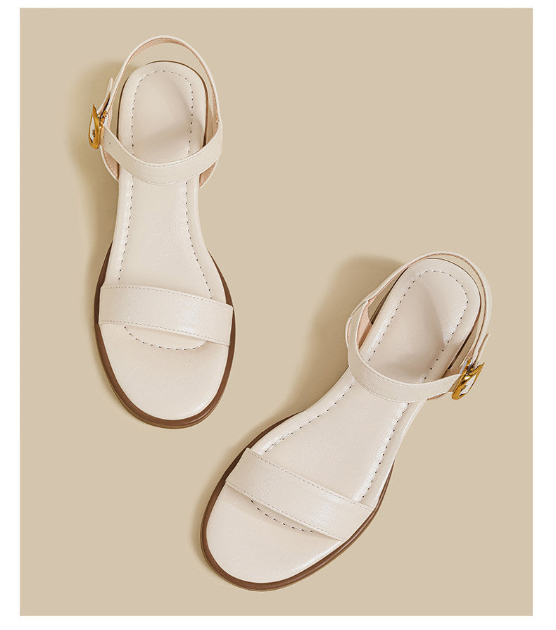 Ankle Strap Block Sandal