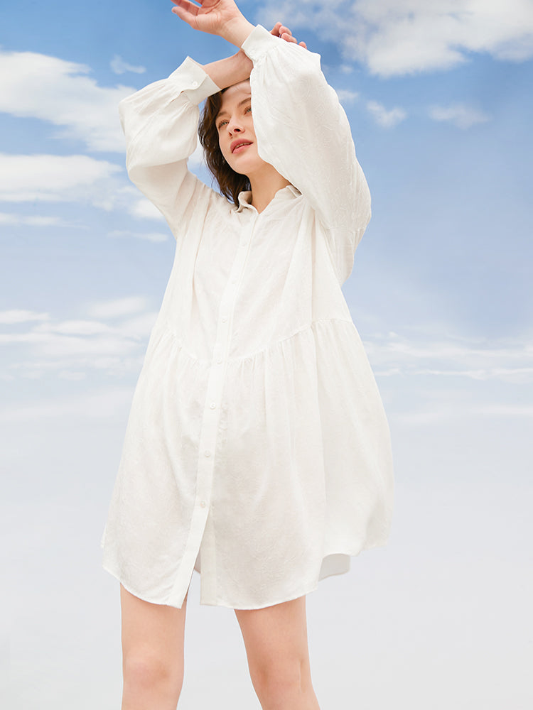 Soft Drape Shirt Dress