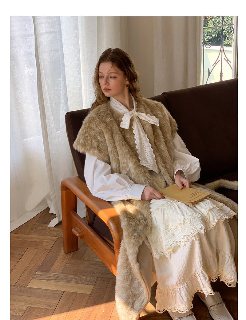 Deer Jacquard Long Vest