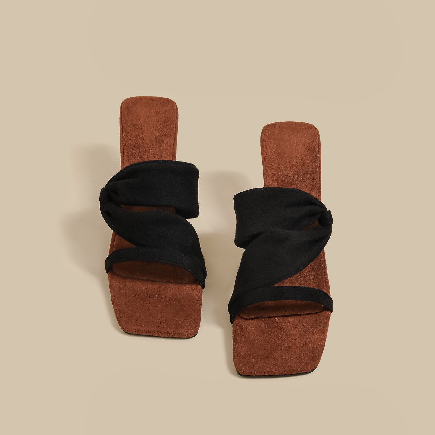 Twist Strap Heeled Sandals
