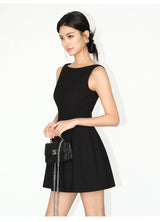 Open-Back Flare Mini Dress