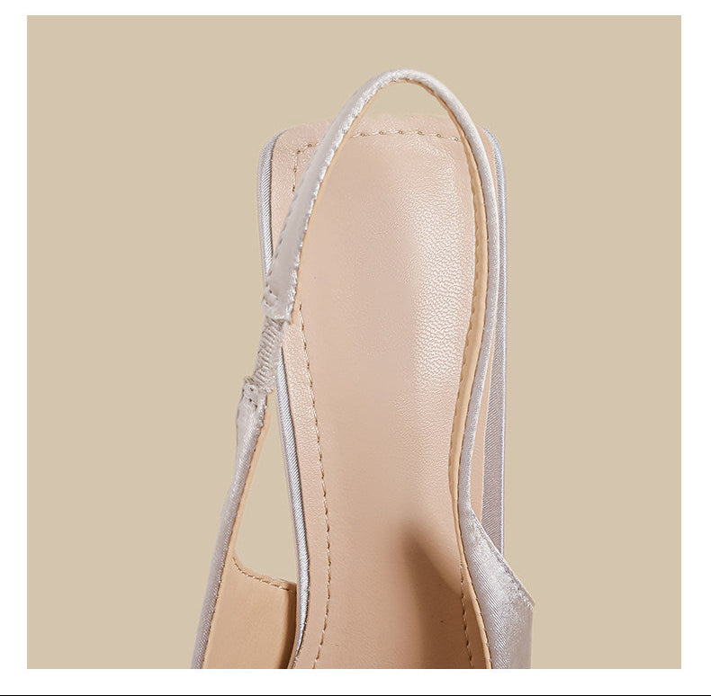 Bow-Detail Slingback Stiletto Heels