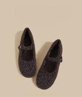Wool-Blend Mary Jane Flats