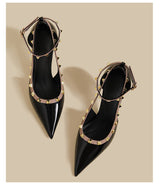 Studded Strap Slingback Heels