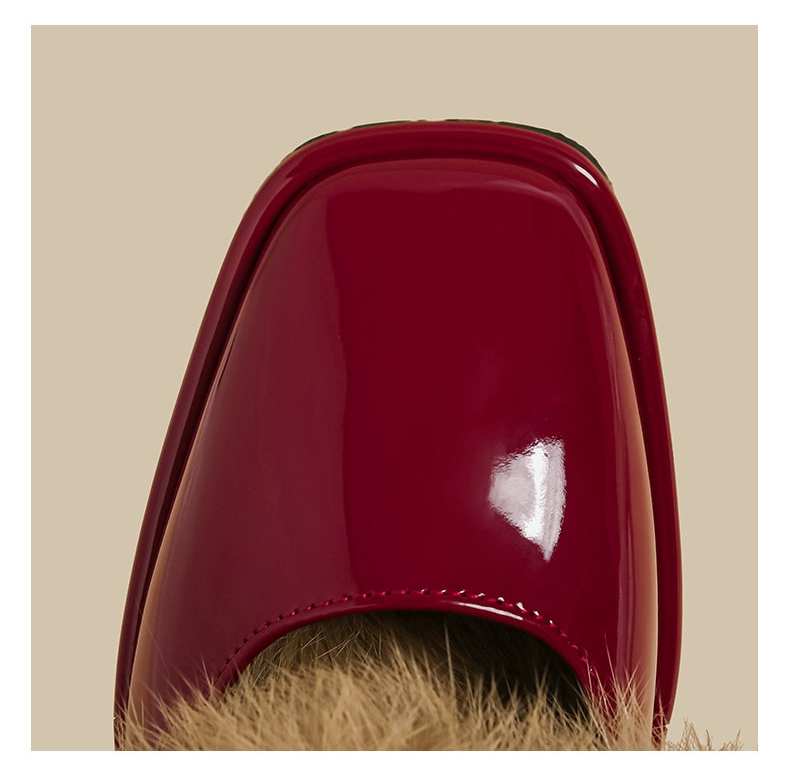 Faux Fur Trim Loafers