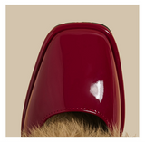 Faux Fur Trim Loafers