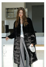 Black Silky Fur Coat