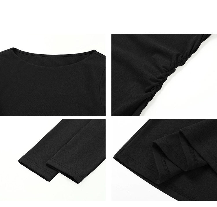 Off-Shoulder Knit Maxi Dress