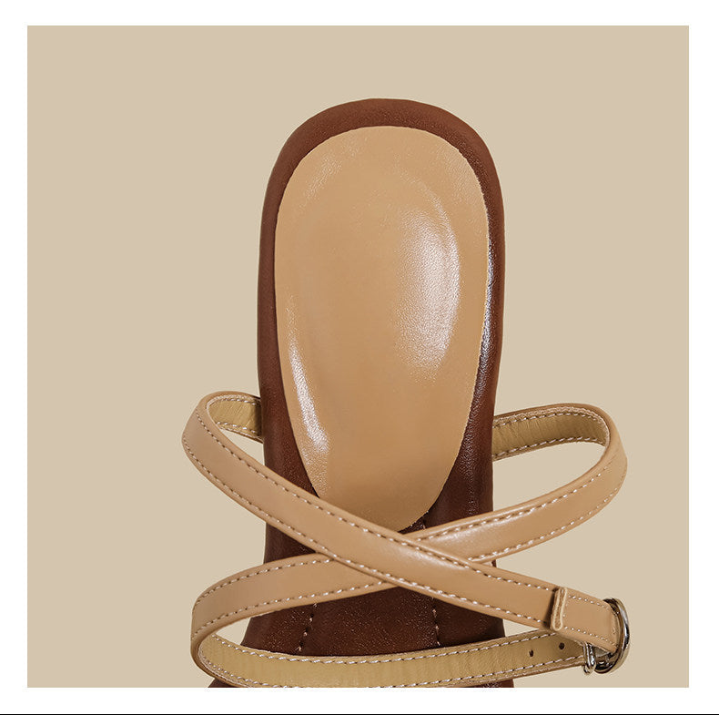 Woven Strap Heel Sandals