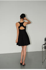 Back Cutout Sleeveless Mini Dress