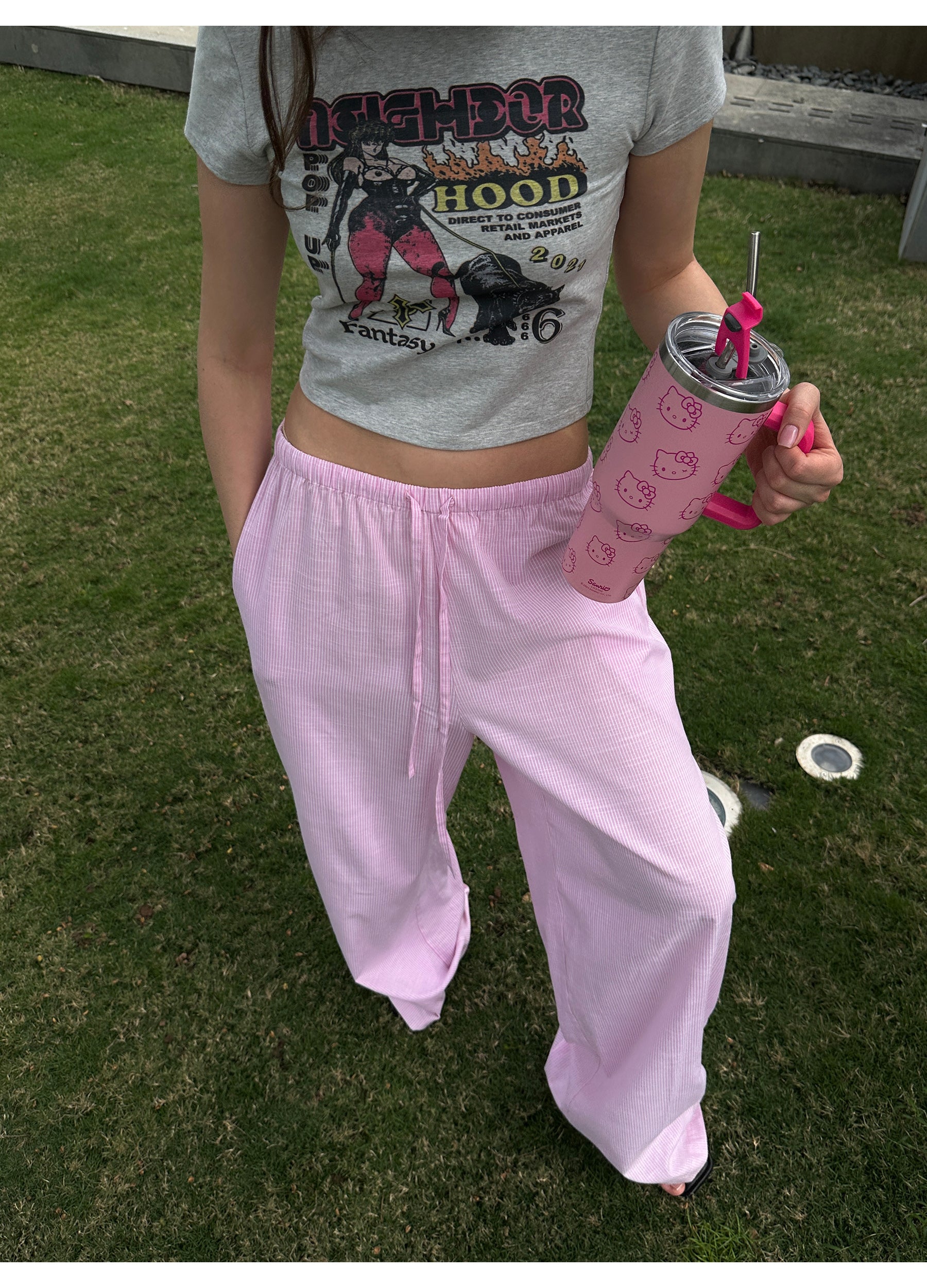 Striped Pink Lounge Pants