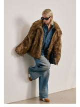 Wolf Faux Fur Coat