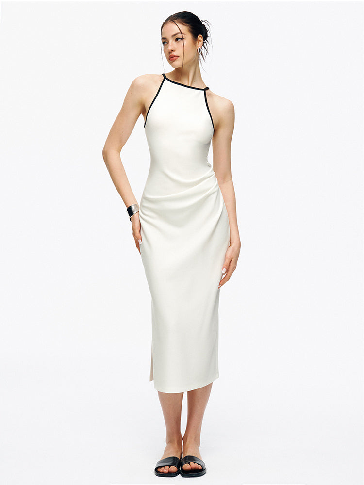 Shirred Slip Dress
