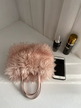 Gradient Faux-Fur Tote Bag